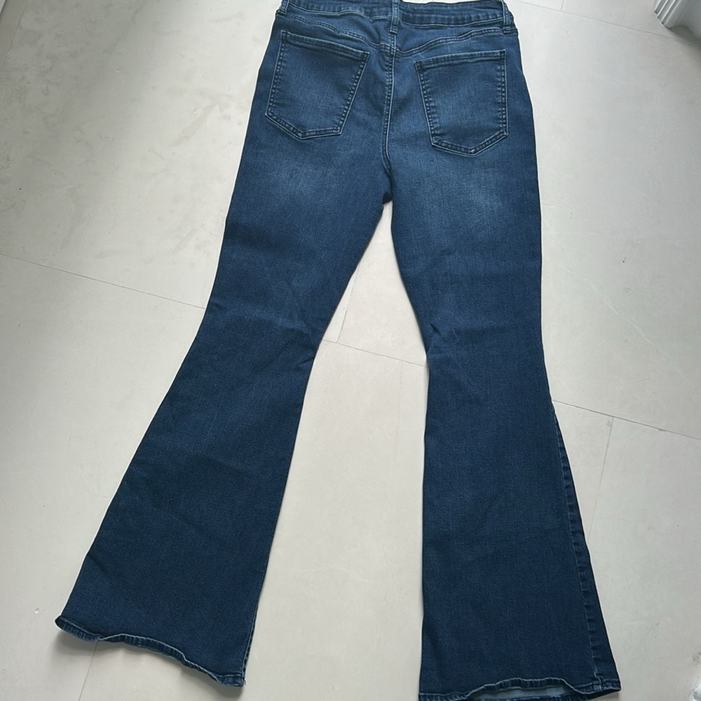 SO Dark Blue High Rise Flare Women's Jeans - Picture 4 of 4